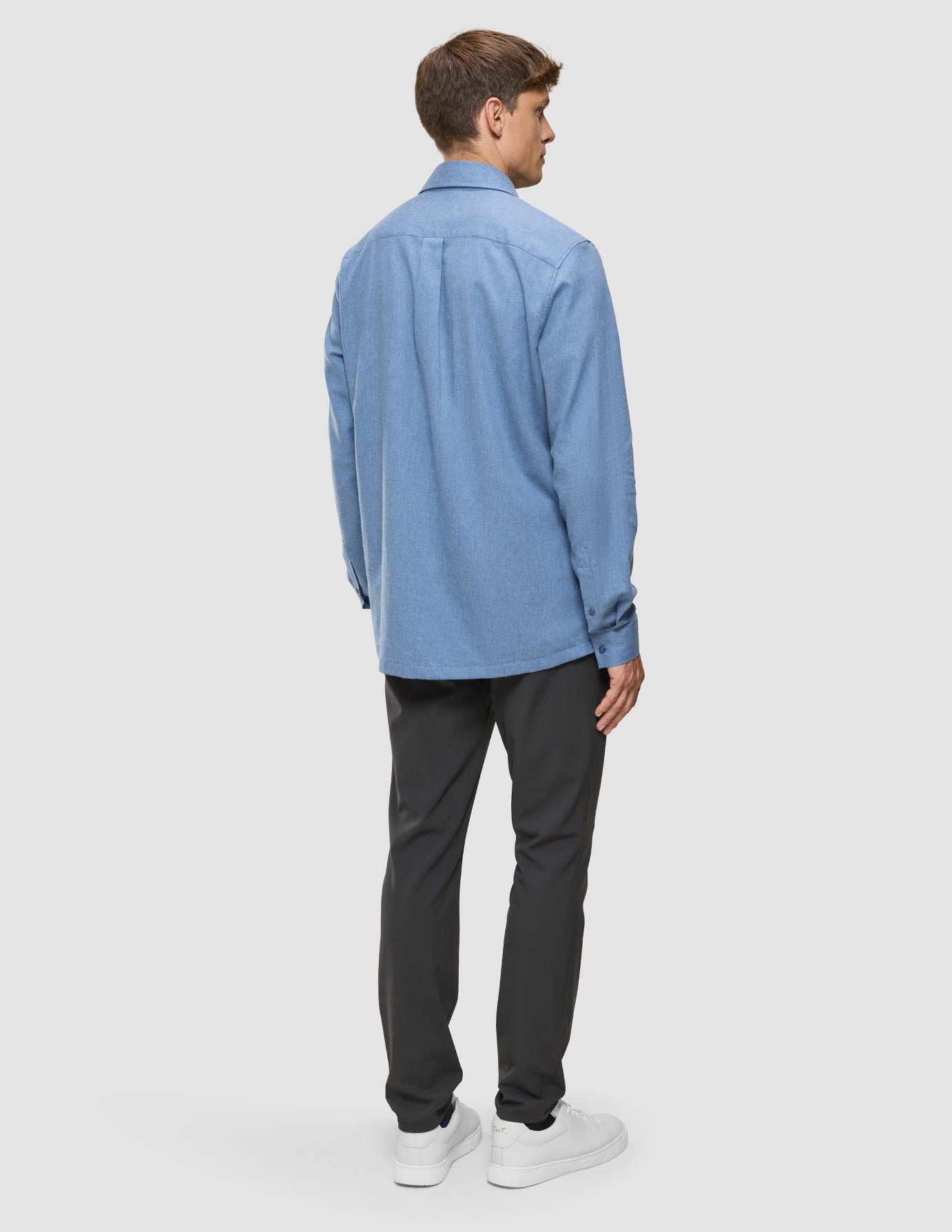 Soft Flannel Shirt Dusky Blue